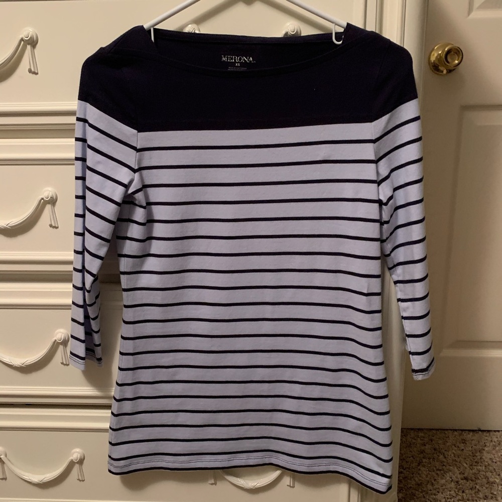 Blue striped T-shirt